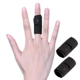 2 PCS Finger Splint Trigger Finger Brace Adjustable Finger Sleeve Buddy Wraps Compression Finger Support Mallet Finger Support for Arthritis Pain Sport Injuries (Single, L)