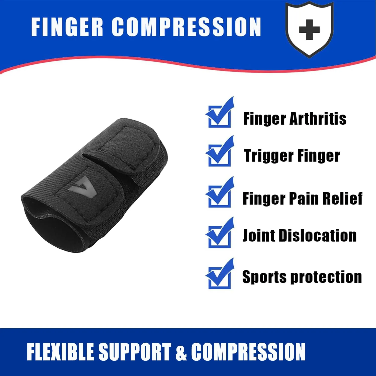 2 PCS Finger Splint Trigger Finger Brace Adjustable Finger Sleeve Buddy Wraps Compression Finger Support Mallet Finger Support for Arthritis Pain Sport Injuries (Single, L)