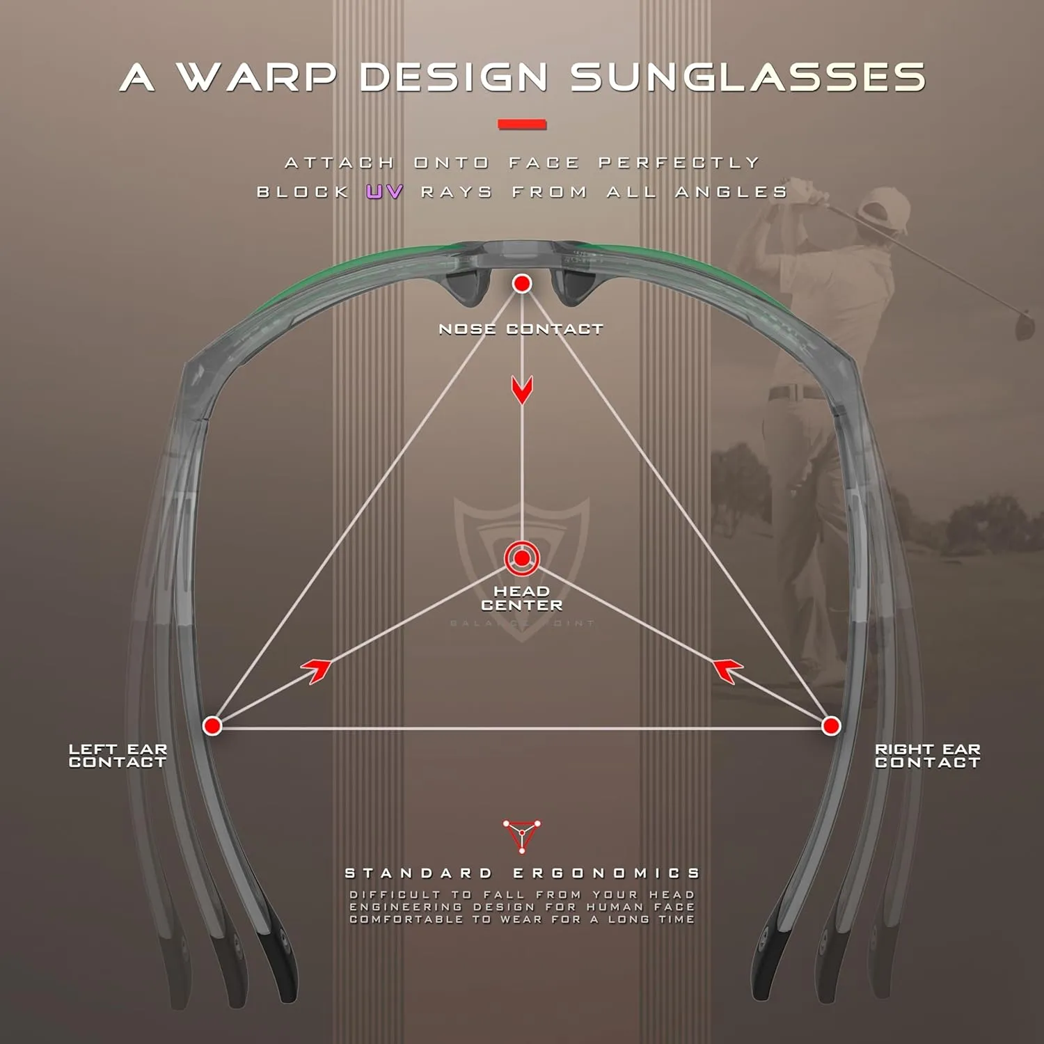 ATTCL Men's Polarized Sport Sunglasses with UV400 Protection for Driving, Fishing, and Outdoor Activities