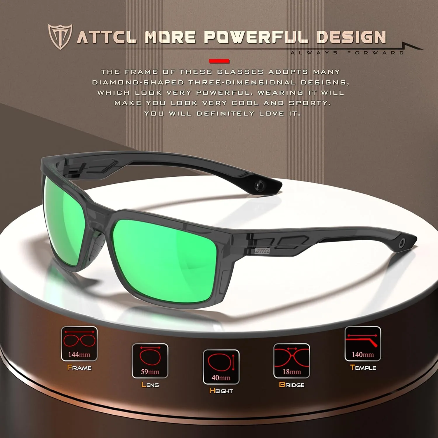 ATTCL Men's Polarized Sport Sunglasses with UV400 Protection for Driving, Fishing, and Outdoor Activities
