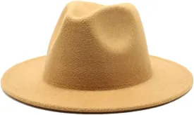 Big Brim Hats for Women British Style Vintage Church Hats Lady Flat Brim Jazz Cap Autumn Winter Womens Felt Hat