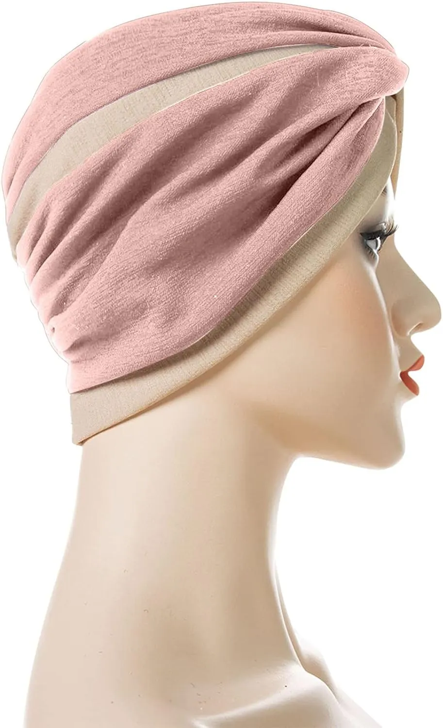 Bohemian Headwear Wrap Ethnic Head Cover Hat Cap Braid Beanie Turban Cancer Pre-Tied Hair Cancer Hair Loss Headwrap