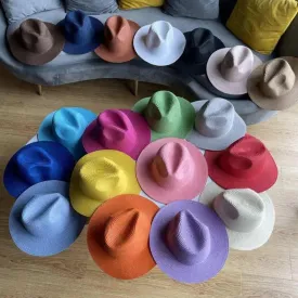 Breathable Straw fedora White