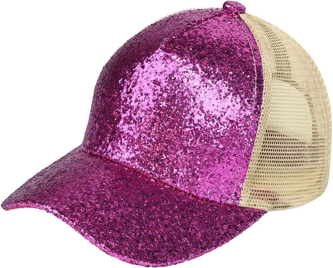 C.C Radiant Shimmer Adjustable Trucker Mesh Baseball Cap Hat