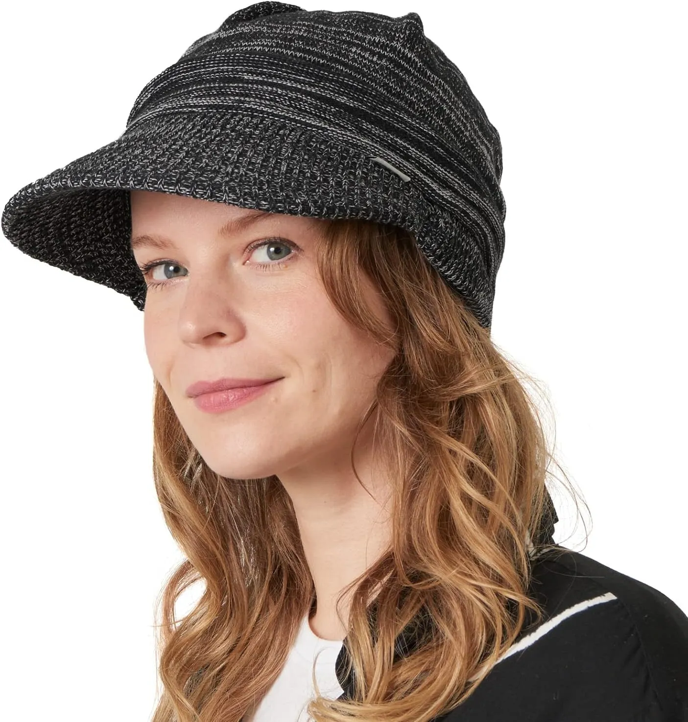 CHARM Organic Cotton Slouchy Visor Beanie - Women Slouch Hat Mens Baggy Knit Chemo Hat
