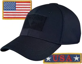 Condor Fitted Tactical Cap Bundle - USA Morale & USA Flag Patches - Choose Size