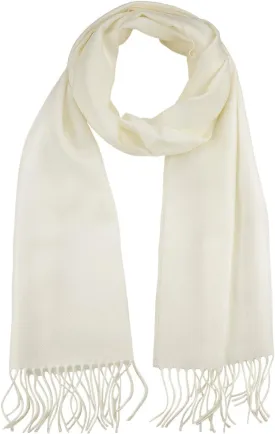 D&Y Unisex Classic Softer Than Cashmere Plain Fringe End Scarf