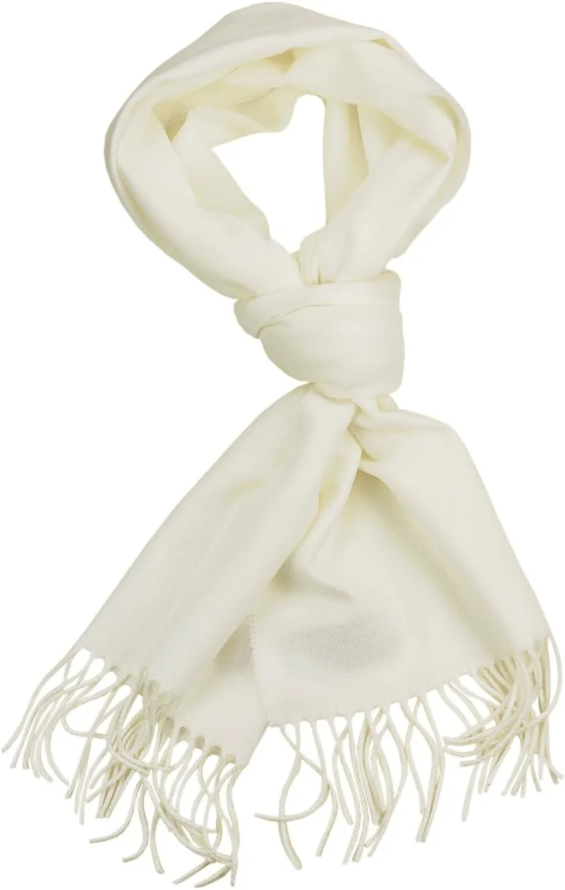 D&Y Unisex Classic Softer Than Cashmere Plain Fringe End Scarf