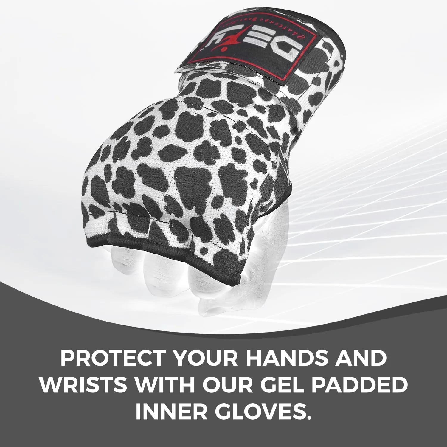 Defy Gel Padded Inner Gloves with Hand Wraps - MMA Muay Thai Boxing Fight Pair