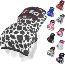 Defy Gel Padded Inner Gloves with Hand Wraps - MMA Muay Thai Boxing Fight Pair