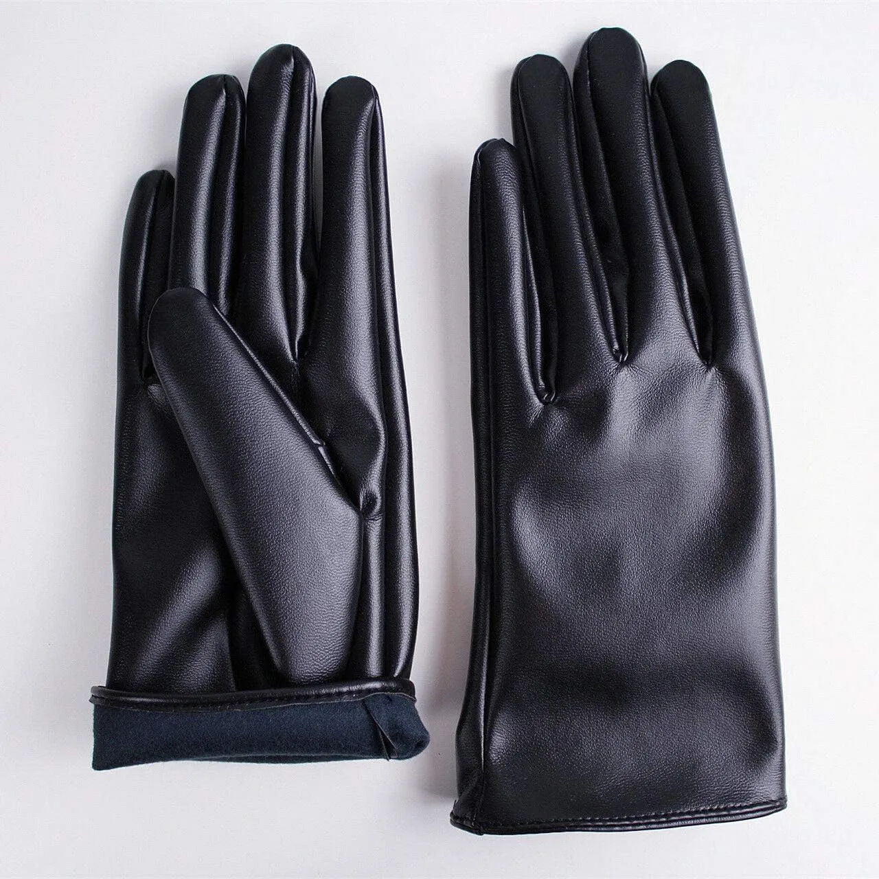 DooWay Short Leather Gloves Women Wrist Length Faux Lambskin Soft Stretch Dress Party Gloves
