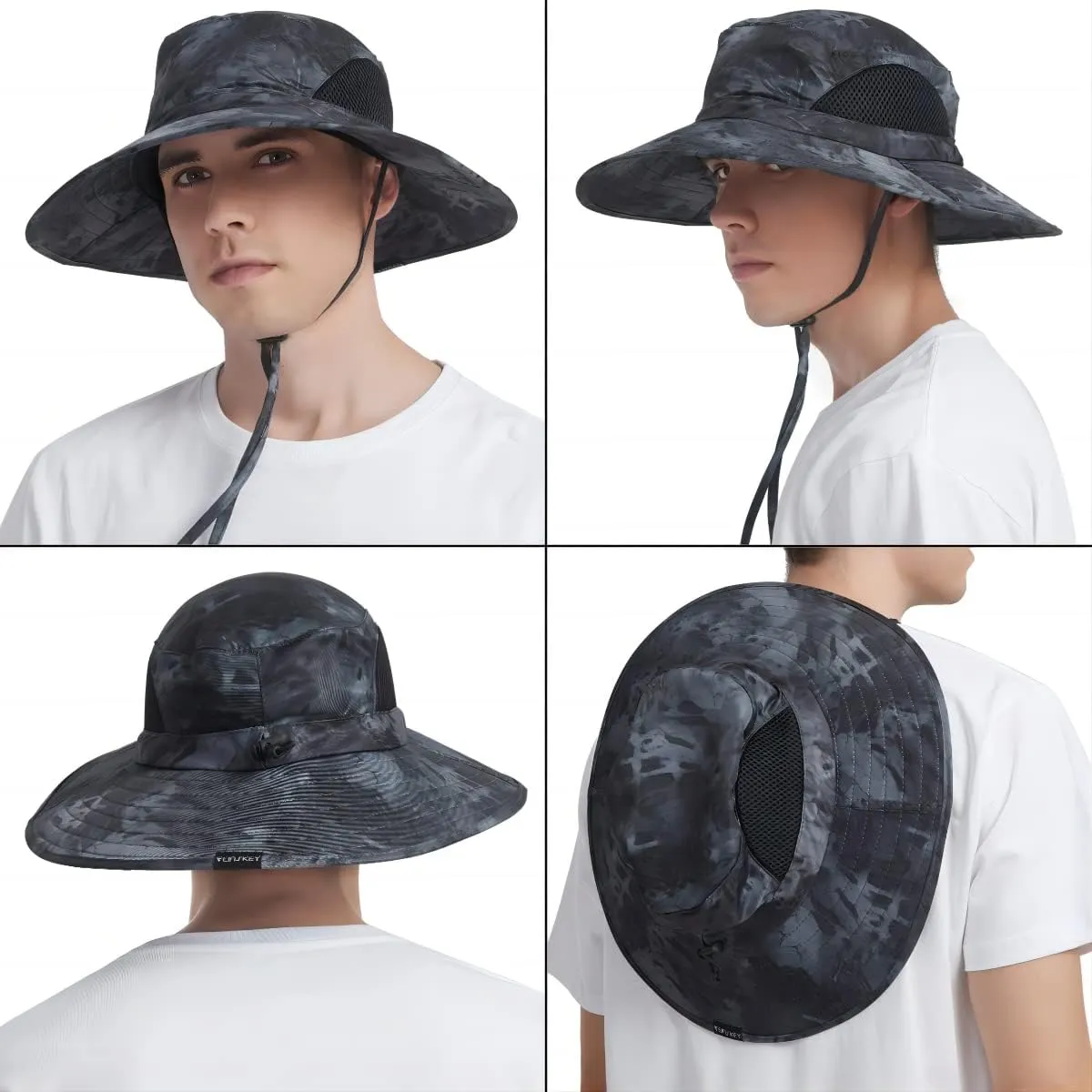 EINSKEY Wide Brim Sun Hat, UPF 50  UV Protection Waterproof Packable Bucket Hat for Men & Women, Fishing Hiking Beach Garden
