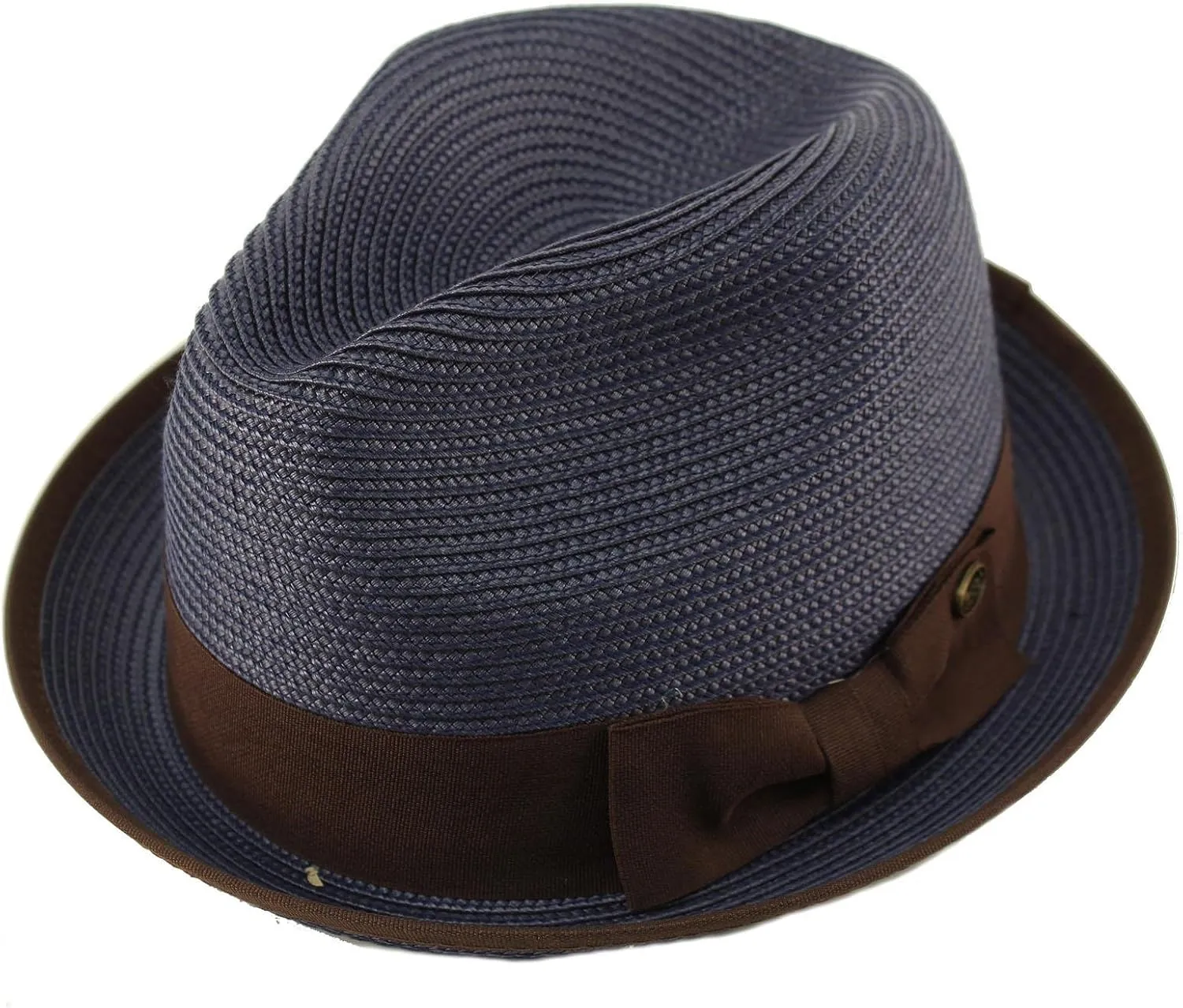 Epoch Men's Classy Travel Crushable 2tone Derby Fedora Upturn Curl Brim Hat
