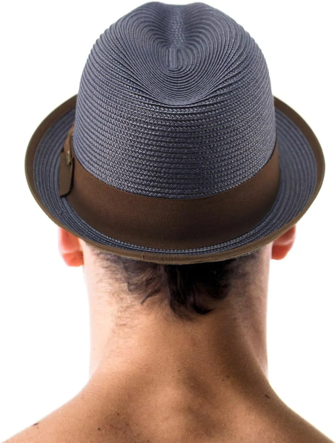 Epoch Men's Classy Travel Crushable 2tone Derby Fedora Upturn Curl Brim Hat