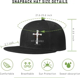 Flat Bill Hats for Men Snapback Skull Hats Black Hat for Teen Boys Skateboard Hats Baseball Cap