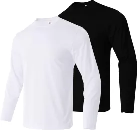 Gary Com Men Long Sleeve T-Shirts Pack Quick Dry Athletic Running Activewear Workout Tee UPF 50  Sun Protection Shirt for Men