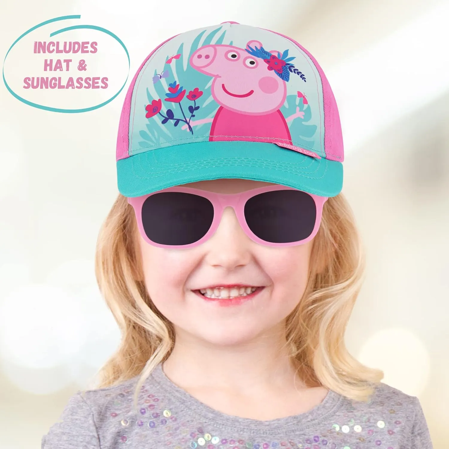 Girls' Baseball Cap, Minnie Mouse, Peppa Pig or Frozen Adjustable Toddler Hat Ages 2-4