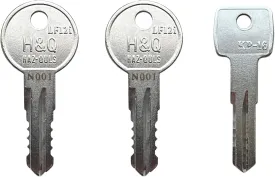 KeyPower N001-N250 & N001R-N250R PreCut Keys (2) for Thule Ski, Roof, Cargo Box, Carrier Racks and Crossbars, Select Your Key Number, Come with One Free D1251 LockCore Control Removal Key, Code:N110