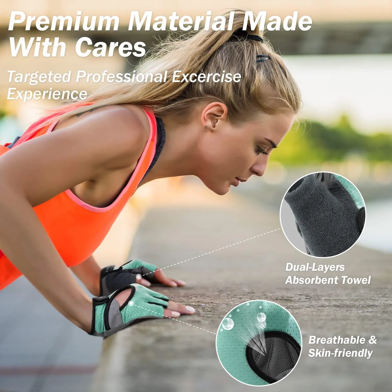LIFECT Freedom Workout Gloves, Knuckle Weight Lifting Shorty Fingerless Gloves with Curved Open Back, for Powerlifting, Gym, Women and Men