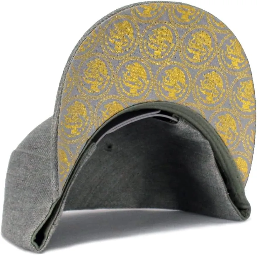 Mexico Hat Metallic Golden Federal Logo Mexican Eagle Aguila Snapback Flat Bill Baseball Cap