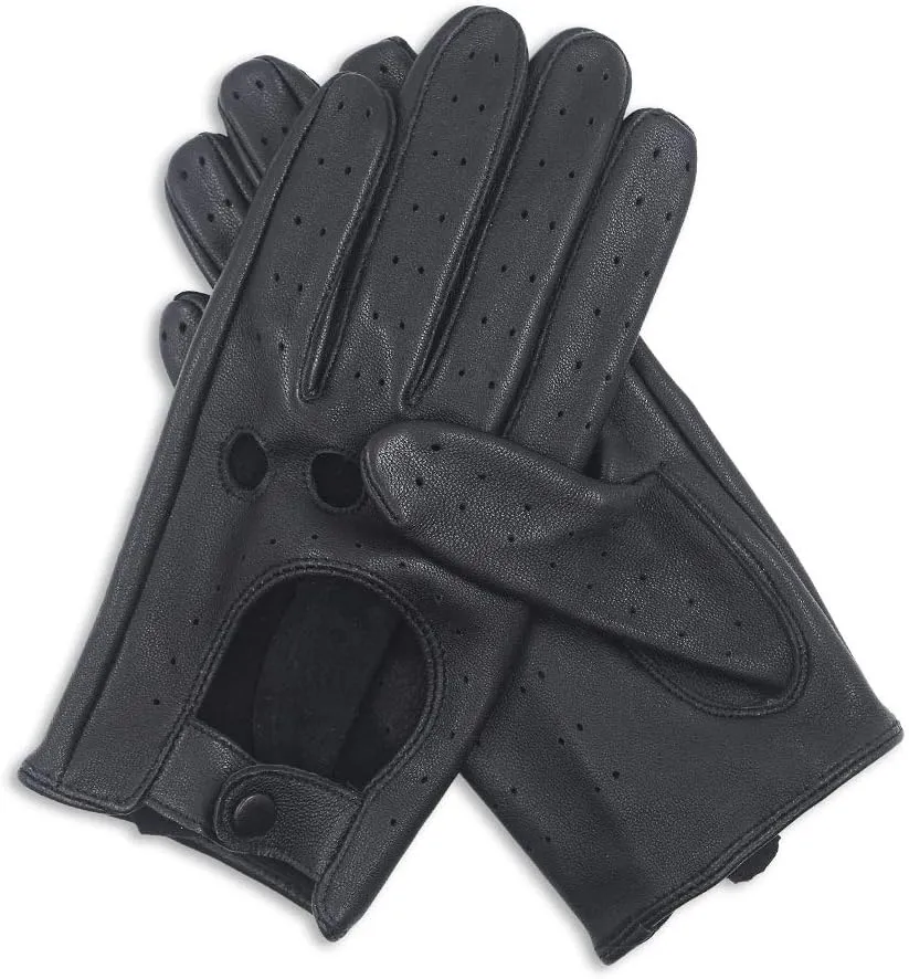 MGGMOKAY Women's Leather Driving Gloves Touchscreen Thin Soft Sheepskin Motorcycle Riding Gloves Unlined