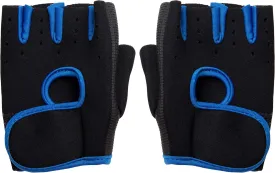 Mind Reader Workout Glove Set, Open Finger, Wrist Support for Men and Women, Textured Non-Slip Grip for Sports, Lifting Weights, Gym Fitness, Small, Blue