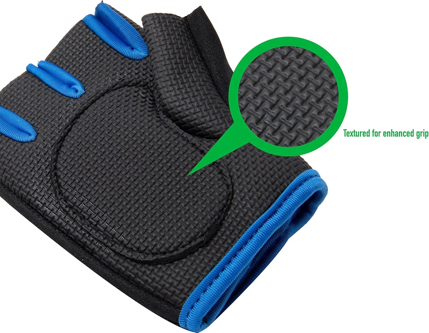 Mind Reader Workout Glove Set, Open Finger, Wrist Support for Men and Women, Textured Non-Slip Grip for Sports, Lifting Weights, Gym Fitness, Small, Blue