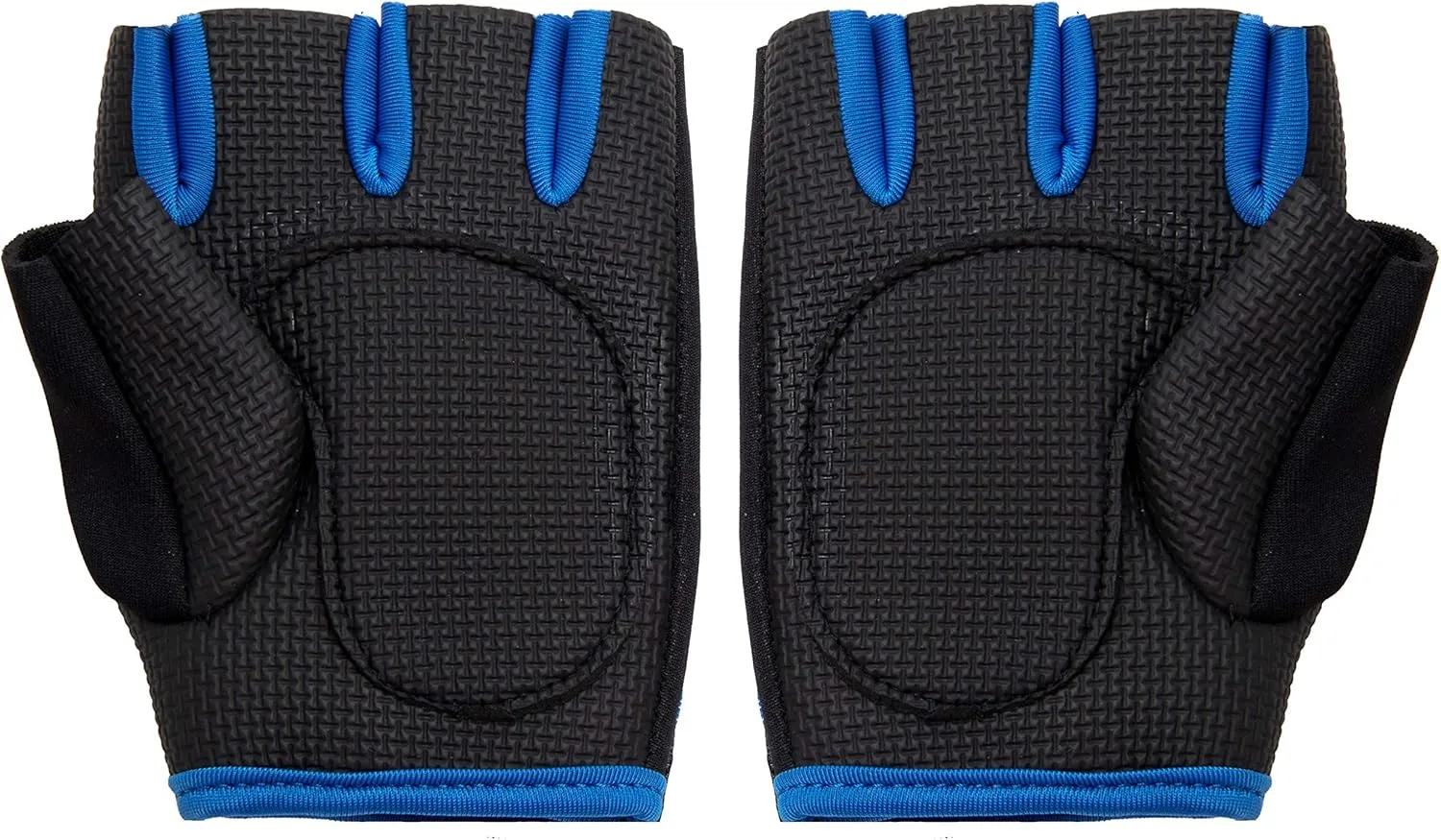 Mind Reader Workout Glove Set, Open Finger, Wrist Support for Men and Women, Textured Non-Slip Grip for Sports, Lifting Weights, Gym Fitness, Small, Blue