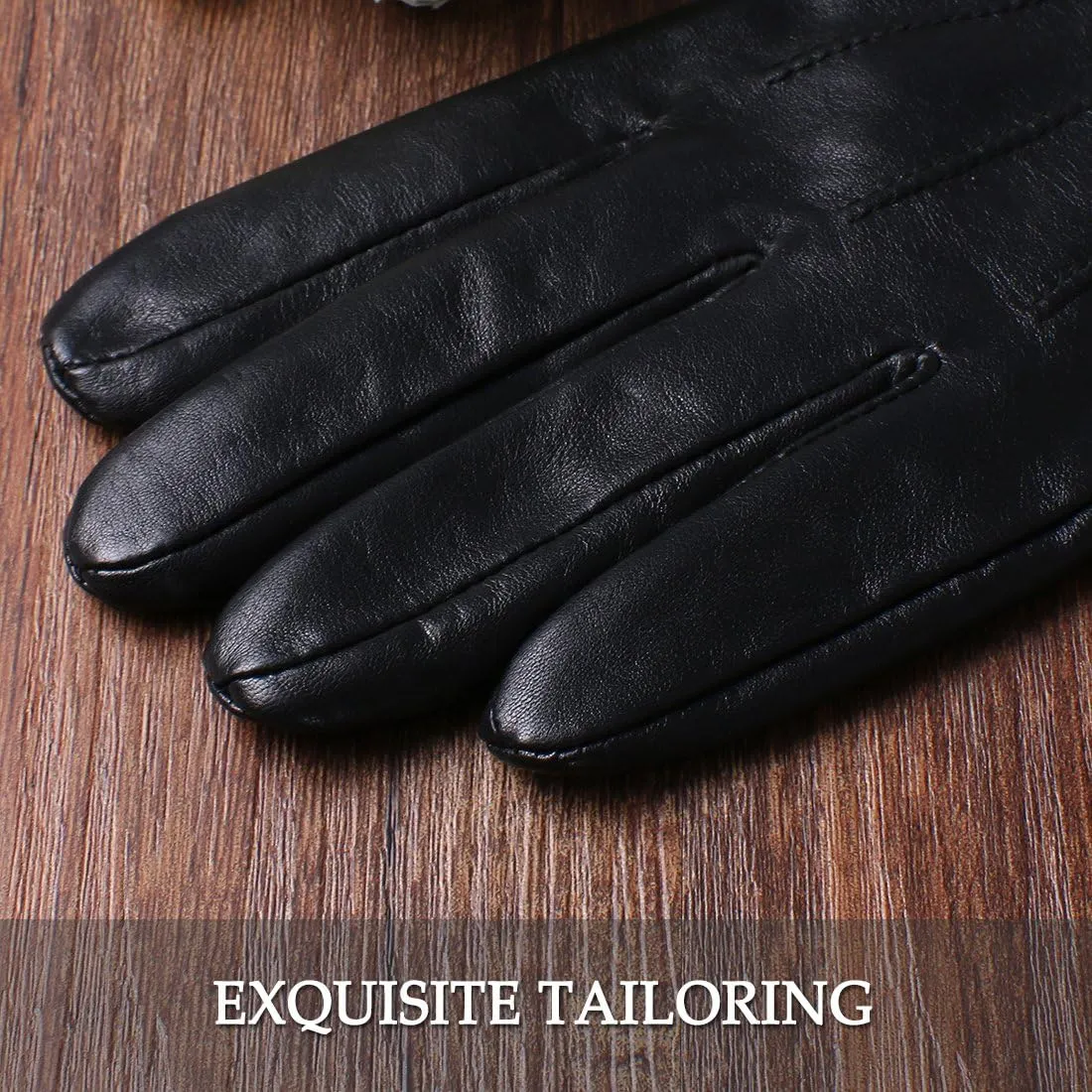 Nappaglo Men's Genuine Touchscreen Nappa Leather Gloves Driving Winter Warm Mittens
