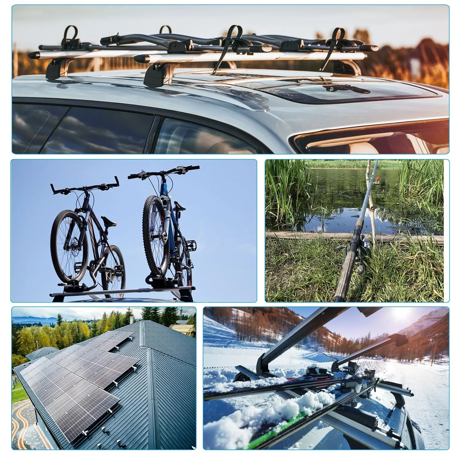 PATIKIL t Slot Bolts M8 x 35mm, 12 Set Square Head t Bolts Roof Rack Stainless Steel t Track Bolts with Nut Washers for Bike Ski Kayak Rack