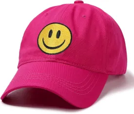 SONMONY Smile Face Baseball Cap for Women Men Cute Baseball Caps Unstructured Cotton Dad Hat