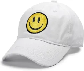 SONMONY Smile Face Baseball Cap for Women Men Cute Baseball Caps Unstructured Cotton Dad Hat