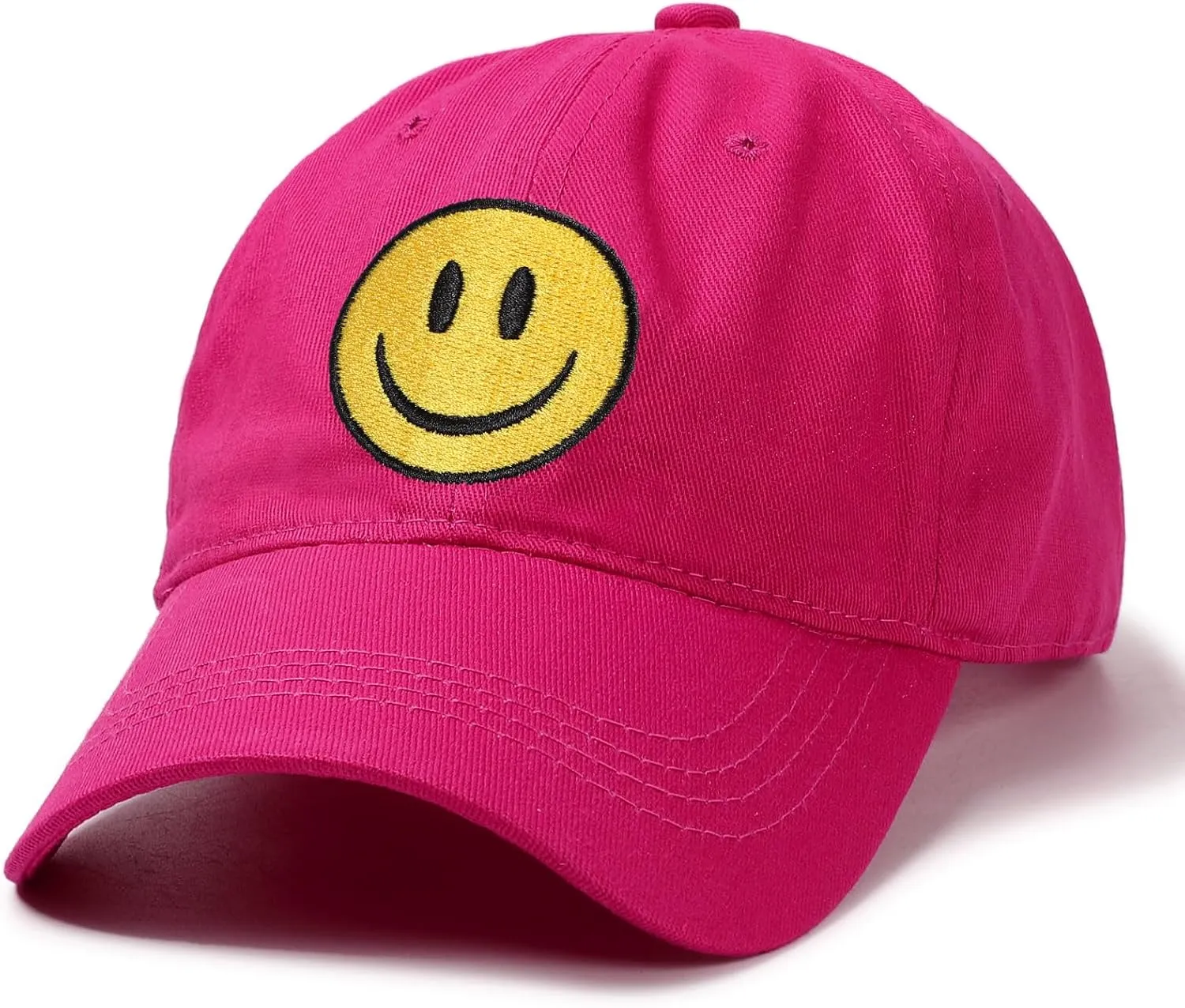 SONMONY Smile Face Baseball Cap for Women Men Cute Baseball Caps Unstructured Cotton Dad Hat