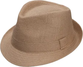 Stetson & Dobbs DCURBNWTD14 Men's Urban (Linen) - Fedora Hat, Sand - M