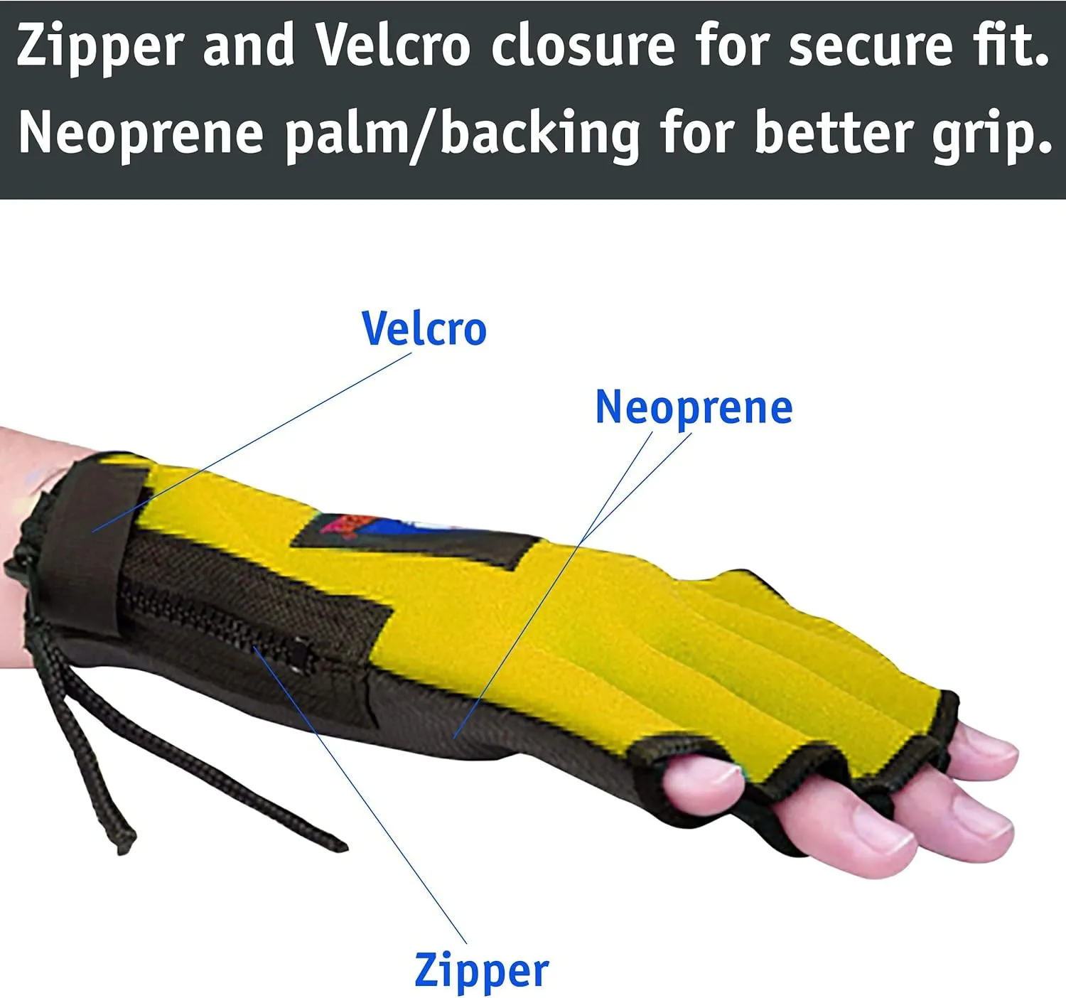 Water Gear All Neoprene Fingerless Force Gloves - 50% More Resistance