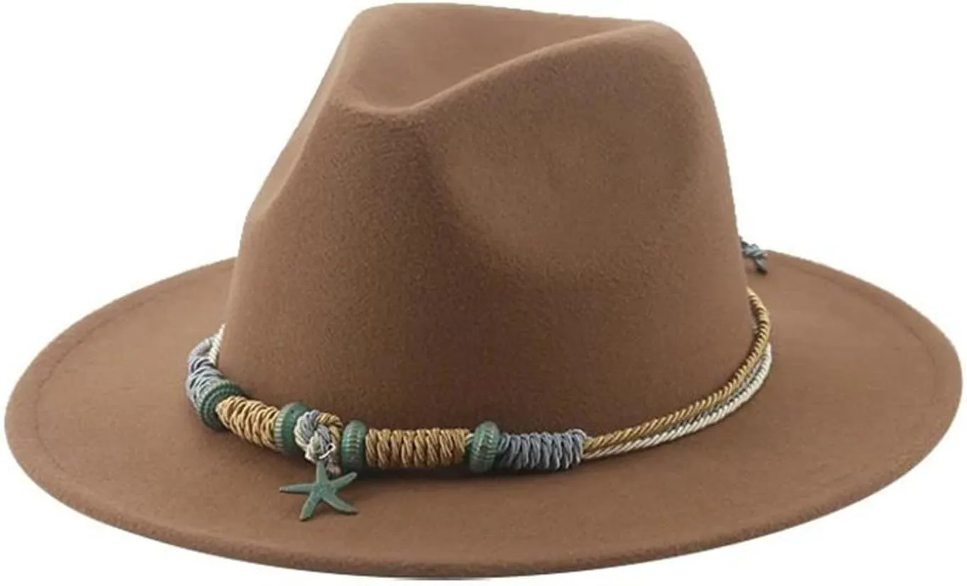 Winter Fedora Hat - Big Size Wide Brim For Women & Men, Felted, Stylish Winter Cap