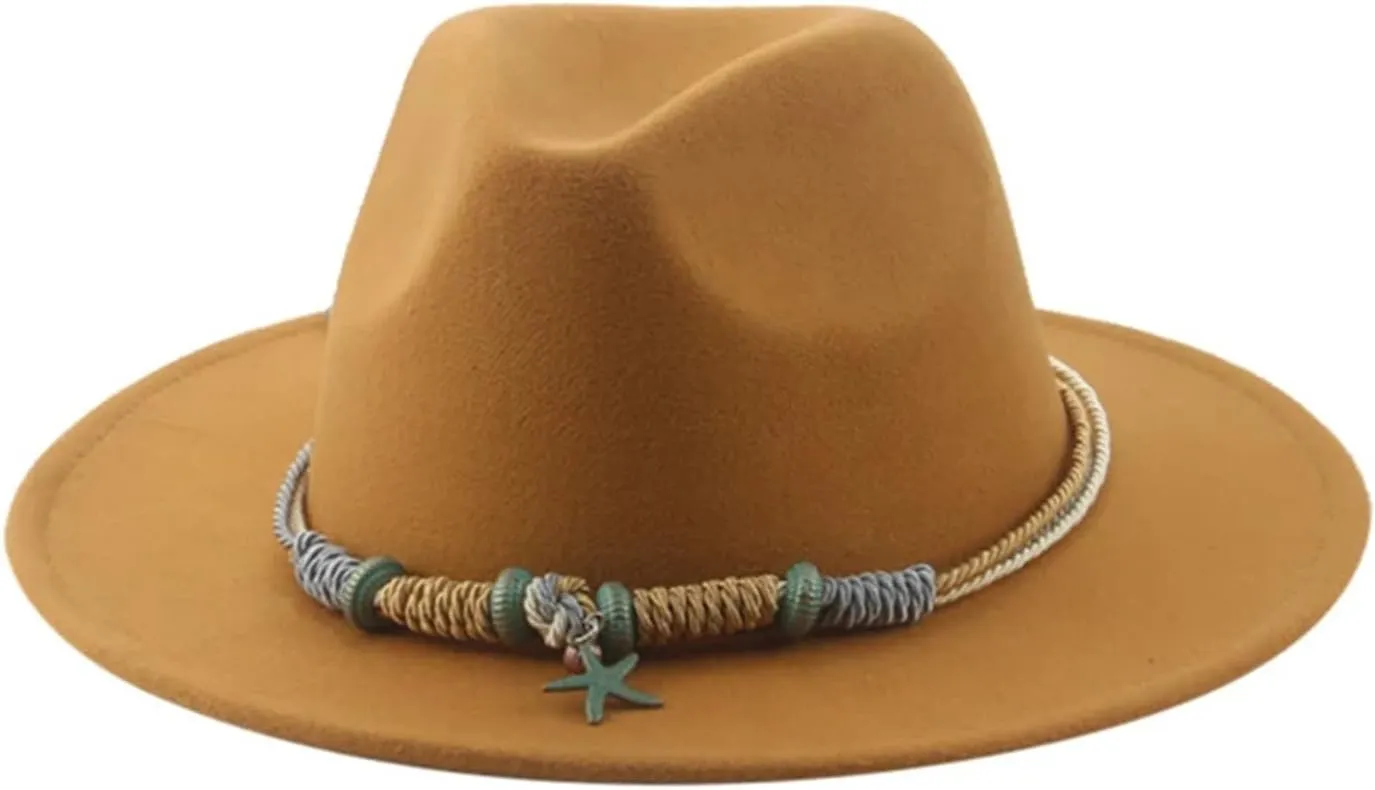 Winter Fedora Hat - Big Size Wide Brim For Women & Men, Felted, Stylish Winter Cap