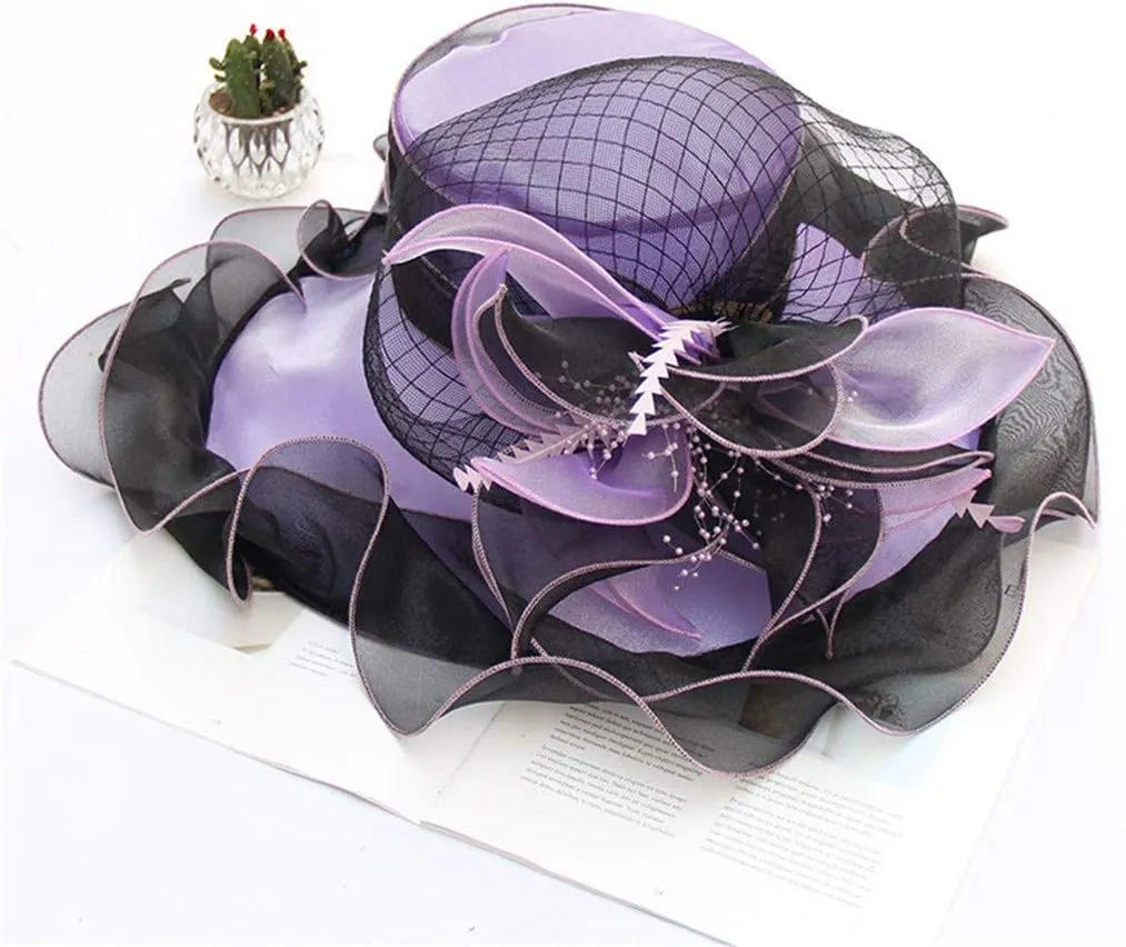 Women's Fascinator Wool Felt Hat ocktail Party Wedding Fedora Hats Wedding ocktail Tea Party Sun Hat