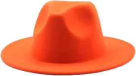 Womens Stage Felt Top Hat Big Brim Hats For Lady Vintage Church Hat Panama Jazz Cap