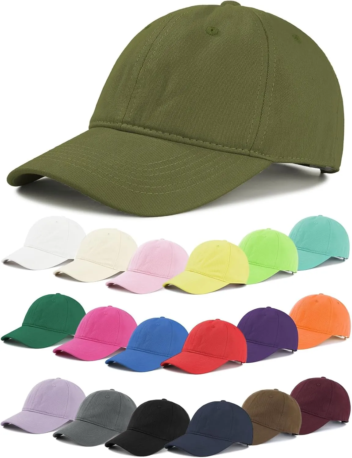 Zando Unisex Classic Baseball Caps Adjustable Sports Hats Outdoors Cotton Baseball Hat Cute Preppy Hat Golf Running Dad Hat
