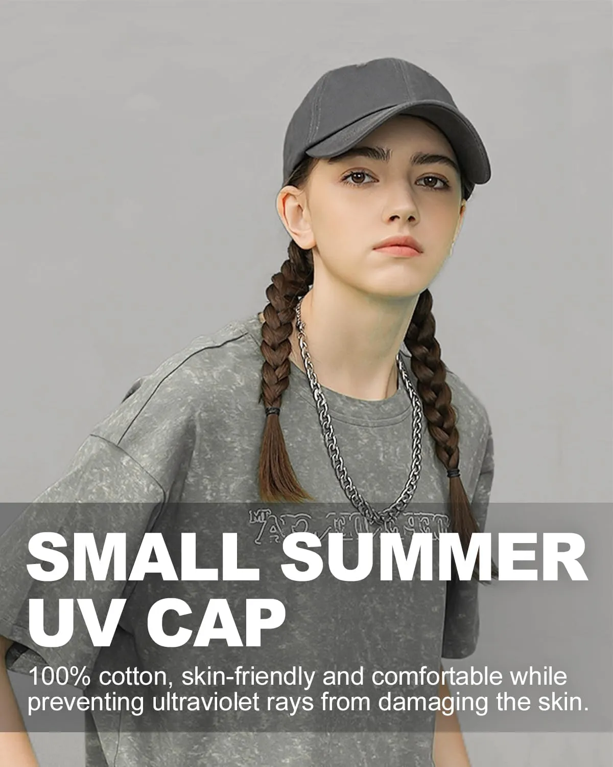 Zylioo Small Baseball Cap,Petite Size Ball Cap,Relaxed Little Sports Cap,Adjustable Fitted Golf Cap for Men Women